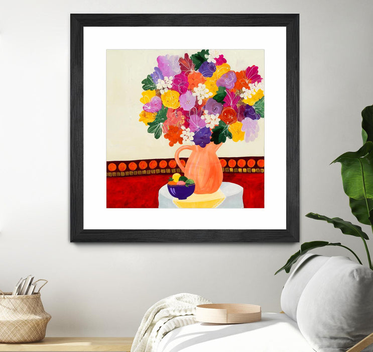 \"Taking In The Love\" Matted and Framed Black 30x30 Wall Art