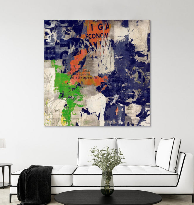 \"Economic Shift I\" Giant Art 54x54 Wall Art
