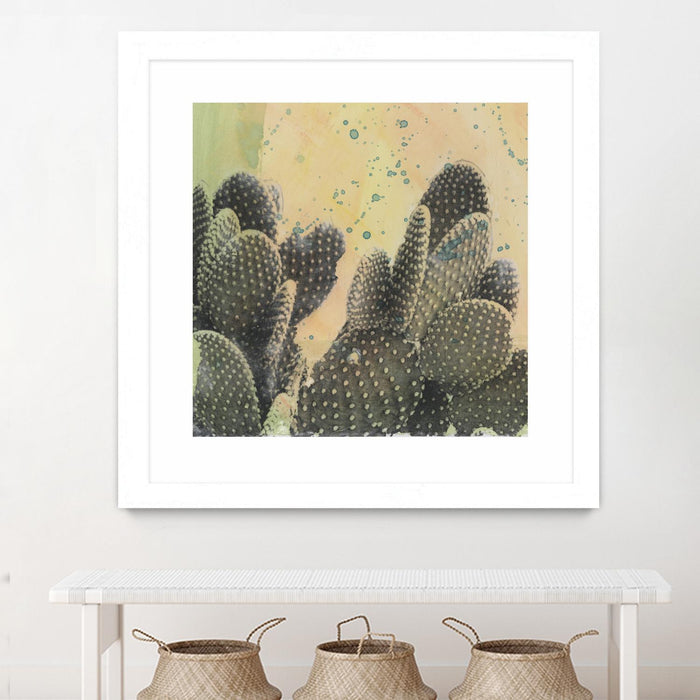 \"Desert Dreams Ii\" Matted and Framed White 36x36 Wall Art