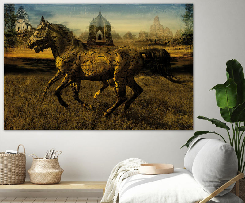 \"2 Horses\" Giant Art 72x48 Wall Art