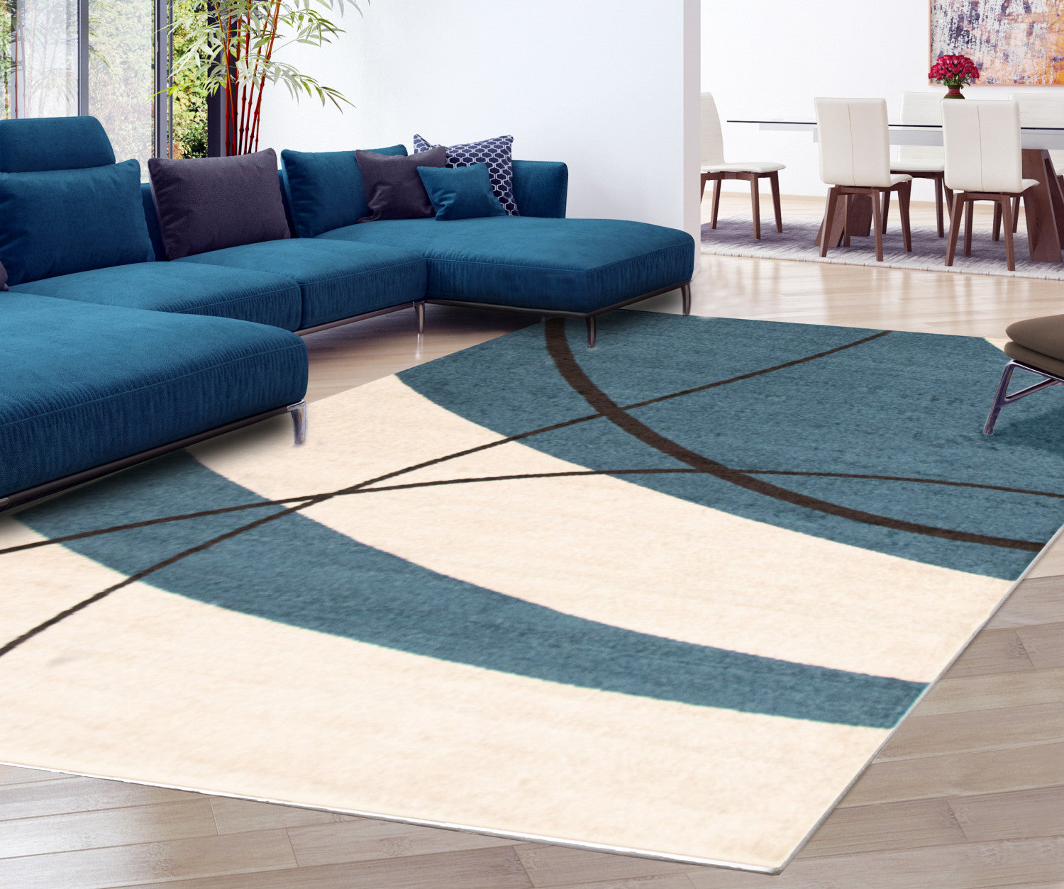 Carson Blue Multi Rug Carson Blue Area Rug - 7'10