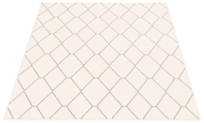 August White-Grey 6'7\" x 9'6\" Area Rug