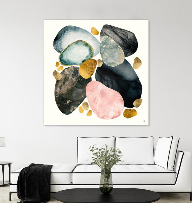 \"Pebble Abstract\" Giant Art 72x72 Wall Art
