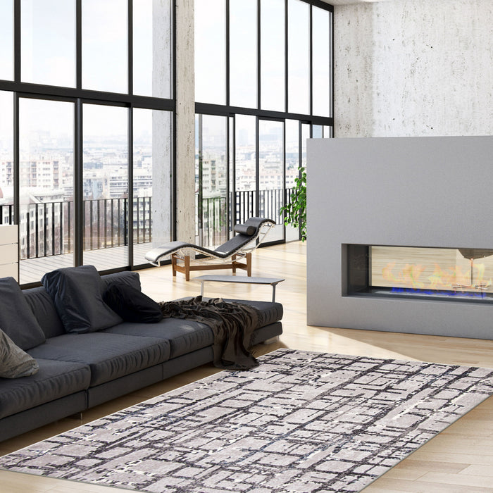 Jewel Grey Area Rug - 3'11\" X 5'7\" 