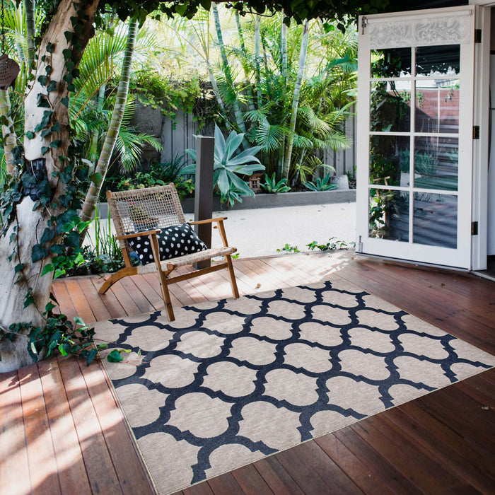 Sophie Grey-Navy Area Rug - 6'7\" x 9'6\"