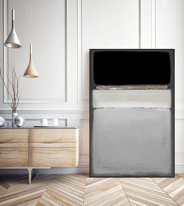 \"Planned Impression Iv\" Canvas Framed Black 24x36 Wall Art