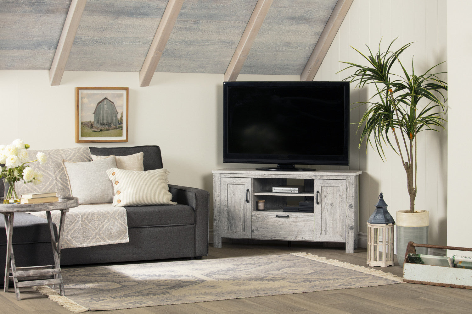 The brick corner tv stand discount