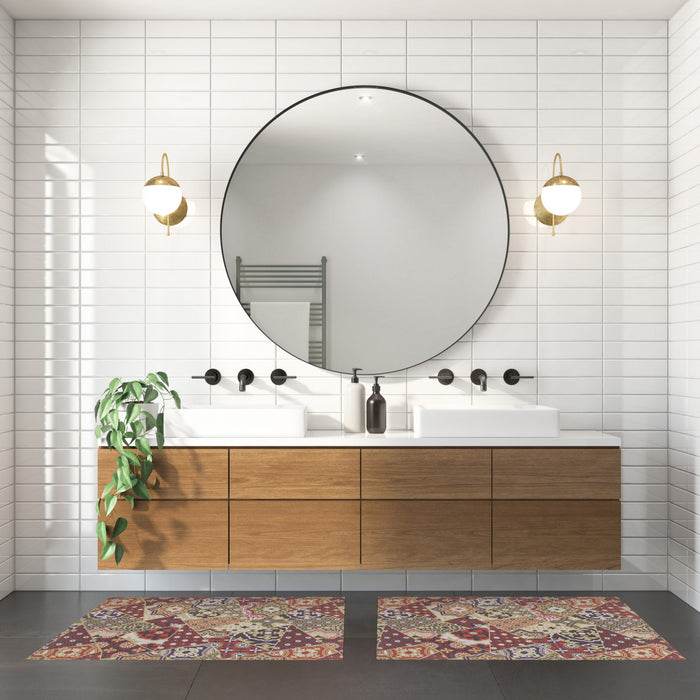 Bellezza Red 2'2\" x 5'0\" Area Rug - S of 2