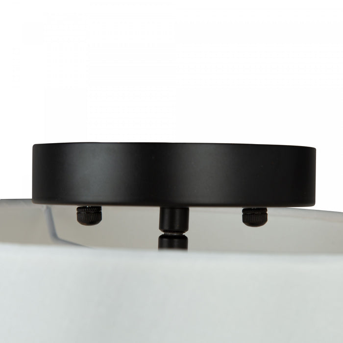 Rhythm 3-Light Semi-Flush Black Mount