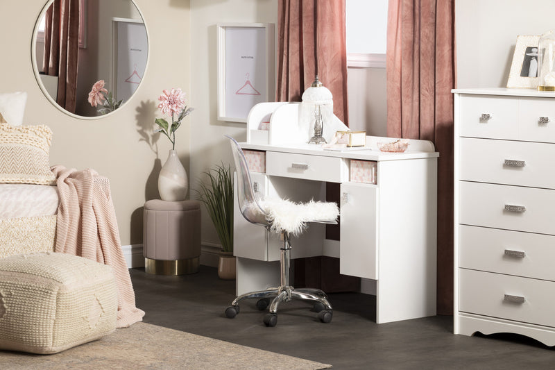 Tiara Medium Makeup Desk - Pure White