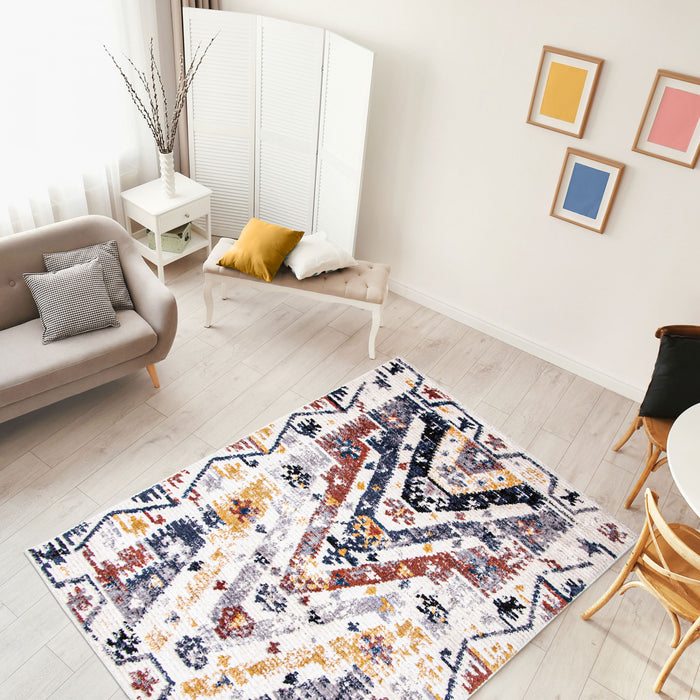 Paloma Quashqai White Area Rug - 8'0\" x 10'0\"