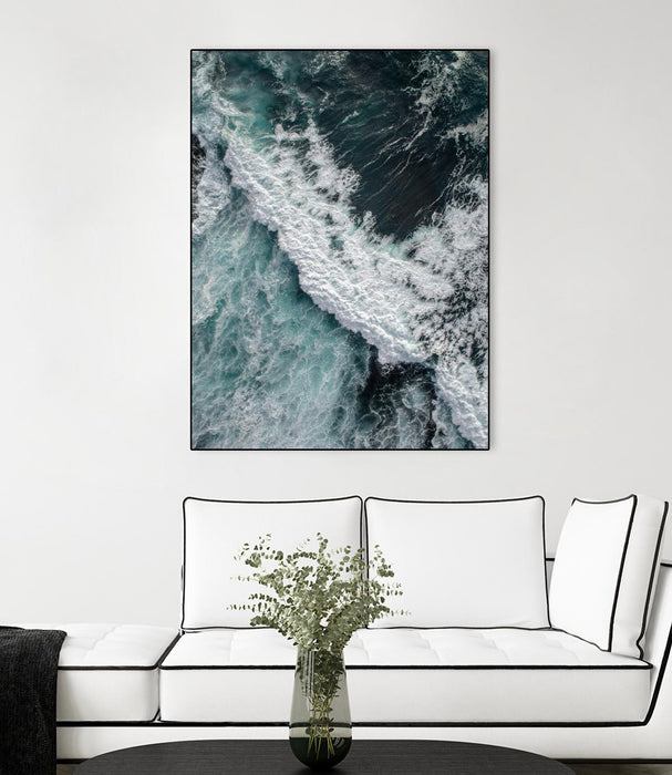 \"From Above 9\" Canvas Framed Black 30x40 Wall Art