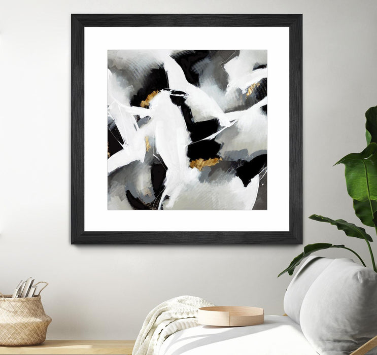 \"Driven To Dig In\" Matted and Framed Black 36x36 Wall Art