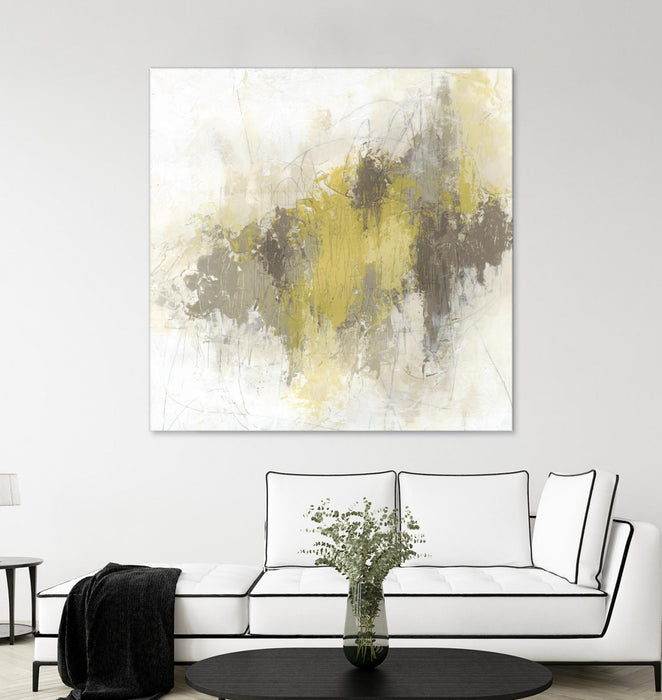 \"Saffron Abstract I\" Giant Art 54x54 Wall Art