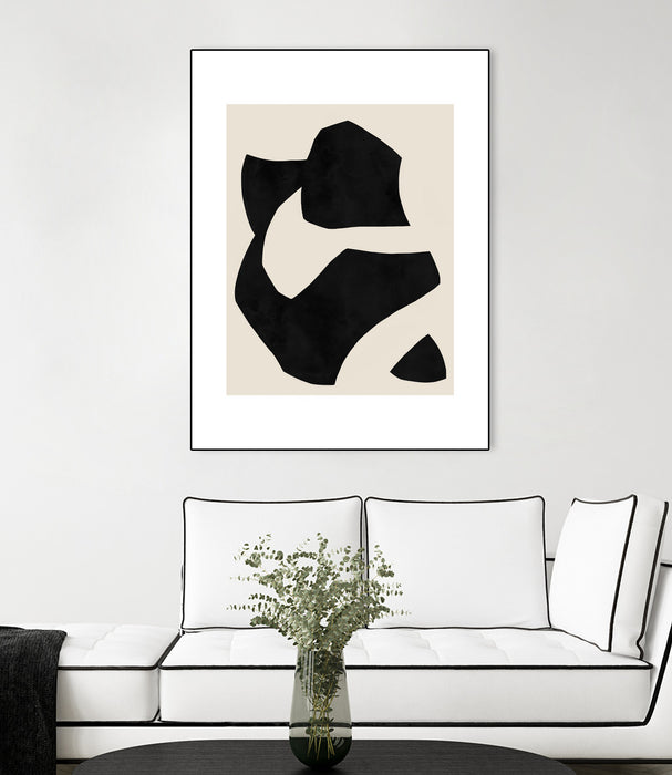 \"Untilted\" Canvas Framed Black 18x24 Wall Art