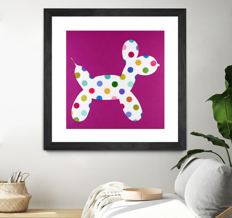 \"Dottie\" Matted and Framed Black 36x36 Wall Art