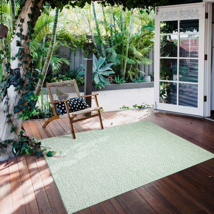 Neisha Diamond Mint Rug 5'3\" X 7'3\" Area Rug