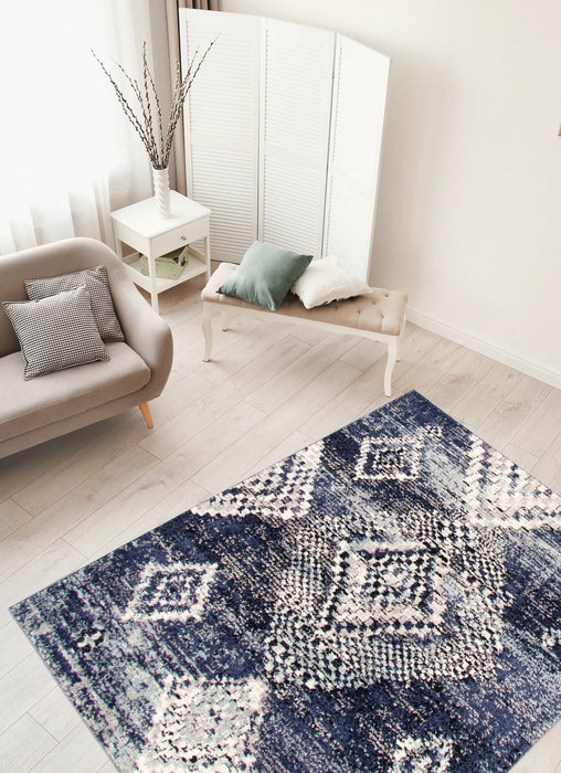Makondo Mosaique Blue Area Rug - 8'0\" x 10'0\"