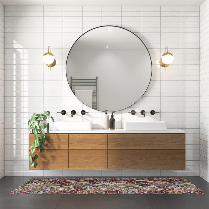 Bellezza Red / Green 2'2\" x 16'0\" Area Rug