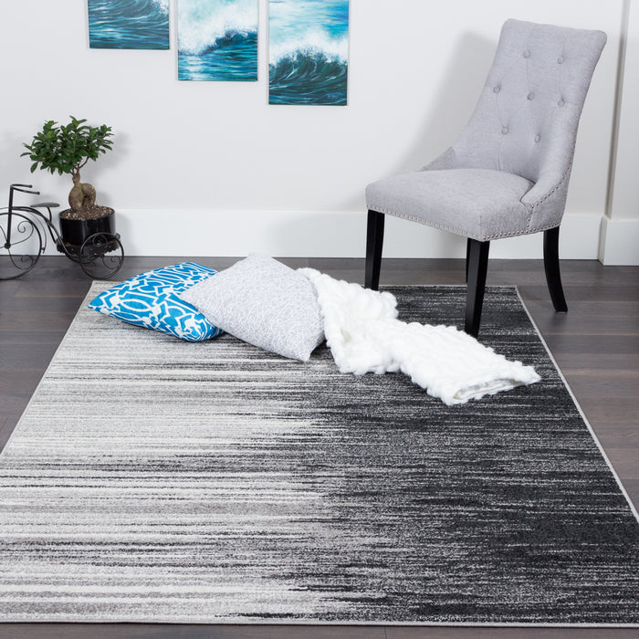 Lav Grey Waves 4x6 Area Rug