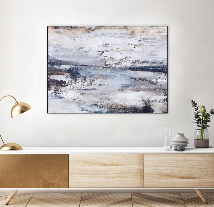 \"Outline\" Canvas Framed Black 24x18 Wall Art