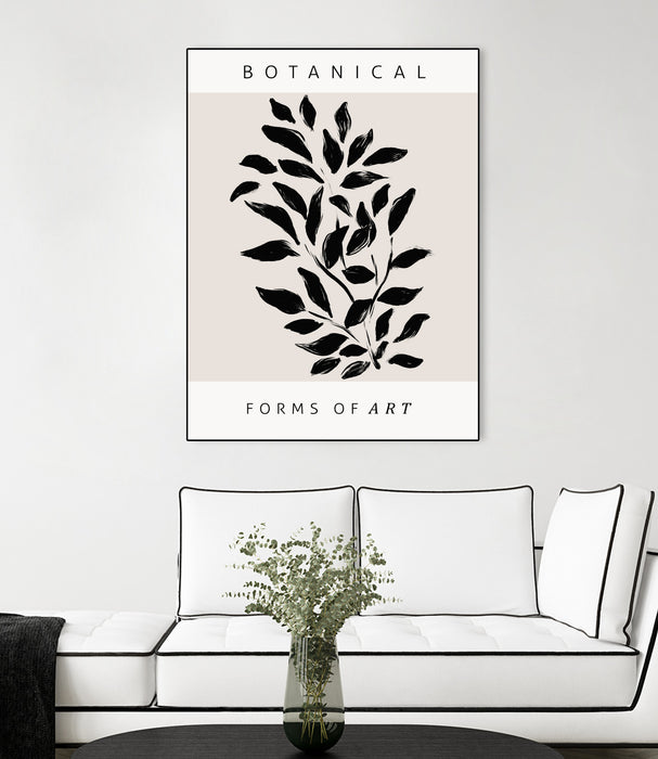 \"Forms Of Art\" Canvas Framed Black 24x32 Wall Art