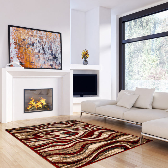 Allonah Red Area Rug - 7'10\" X 10'2\" 