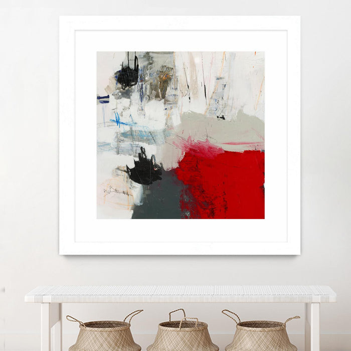 \"The Mountain Comes To You\" Matted and Framed White 30x30 Wall Art