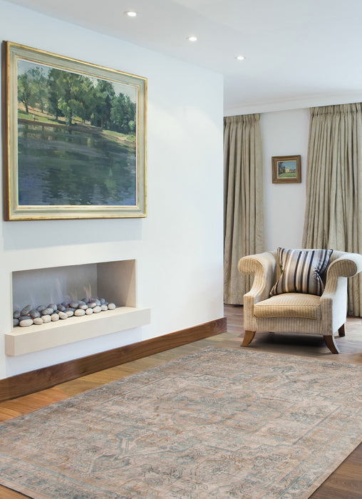 Baina Heriz Beige-Grey Area Rug - 6'7\" x 9'10\"