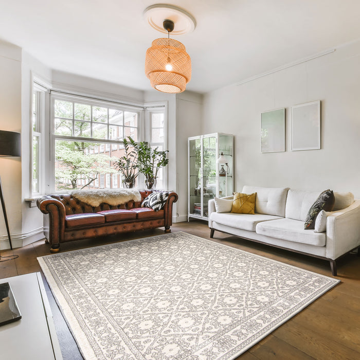 Elita Ivory Area Rug - 6'7\" x 9'6\"