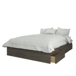 Nordika Full Platform Bed - Bark Grey