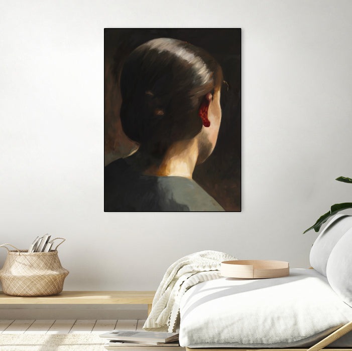 \"Ines\" Canvas Framed Black 18x24 Wall Art
