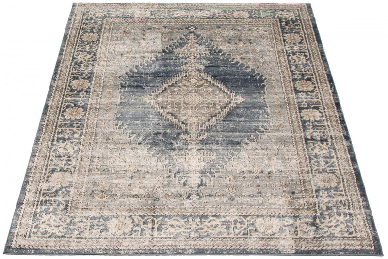 Octavian Bijar Blue Area Rug - 5'3\" x 7'3\"