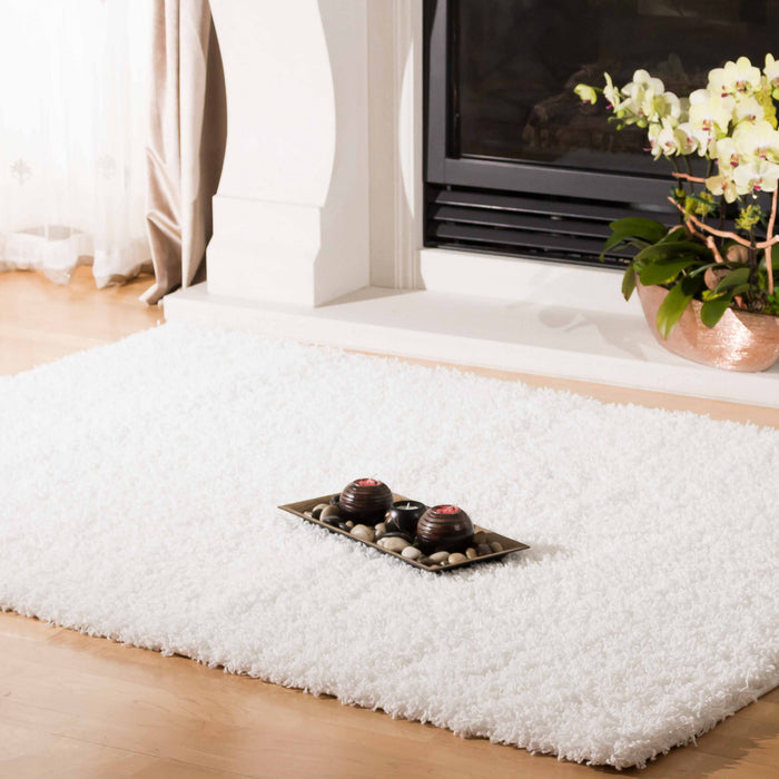 Victoria White Shag 3 x 5 Area Rug