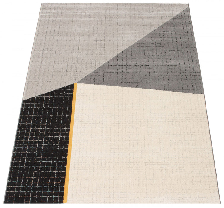 Theano Black 5'3\" x 7'7\" Area Rug