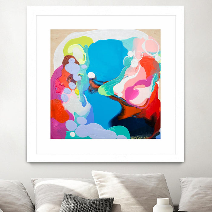 \"Traveling Back In Time\" Matted and Framed White 36x36 Wall Art