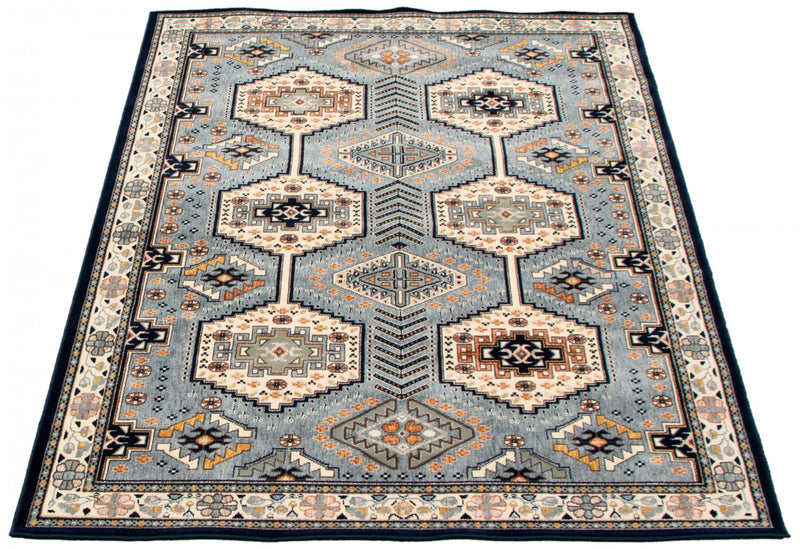 Enola Grey-Ivory Area Rug - 7'10\" x 10'2\"