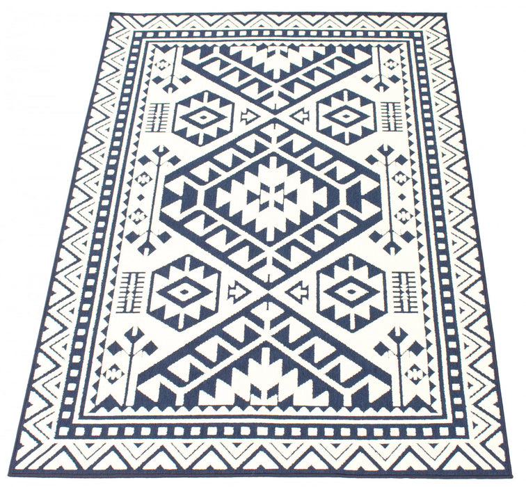 Gaia Blue 4'7\" x 6'7\" Area Rug