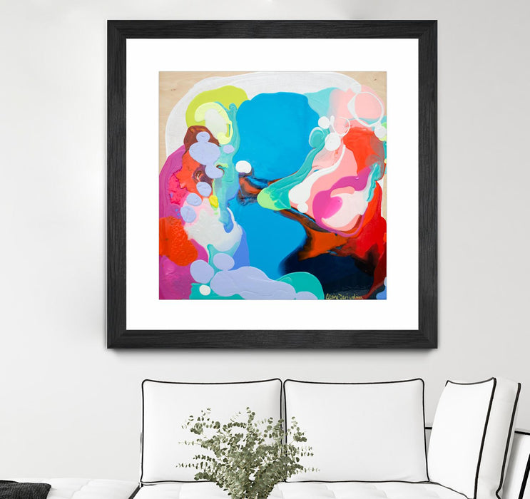 \"Traveling Back In Time\" Matted and Framed Black 30x30 Wall Art