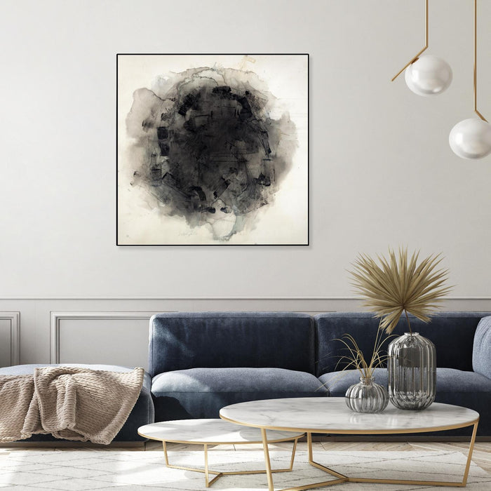 \"Positives And Negatives I\" Canvas Framed Black 20x20 Wall Art