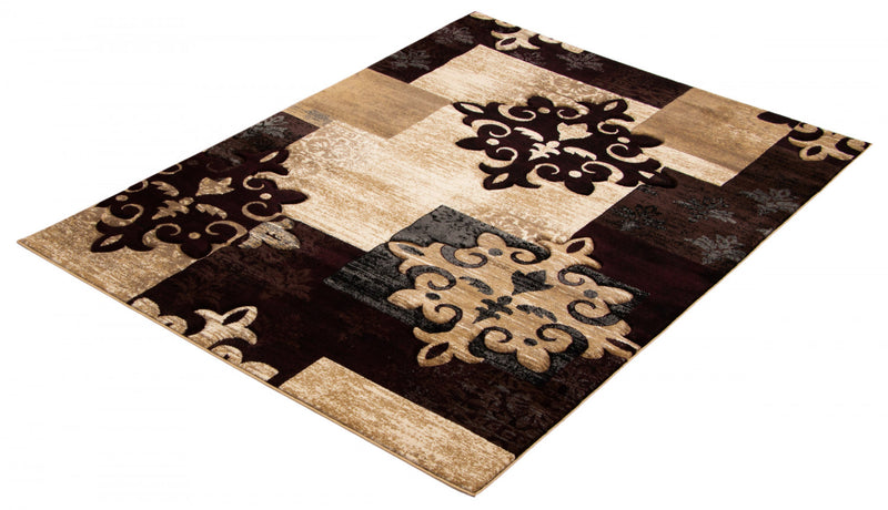 Neda Burgundy Area Rug - 6'7\" X 9'6\" 
