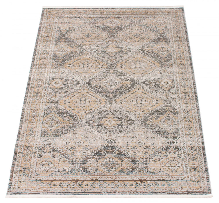 Leandra Taupe/grey Rug 5'3\" X 7'3\" Area Rug