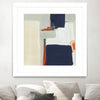 "Bay Bridge V1" Matted and Framed White 36x36 Wall Art
