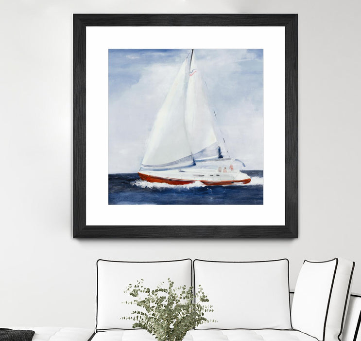 \"Chasing The Sun\" Matted and Framed Black 30x30 Wall Art