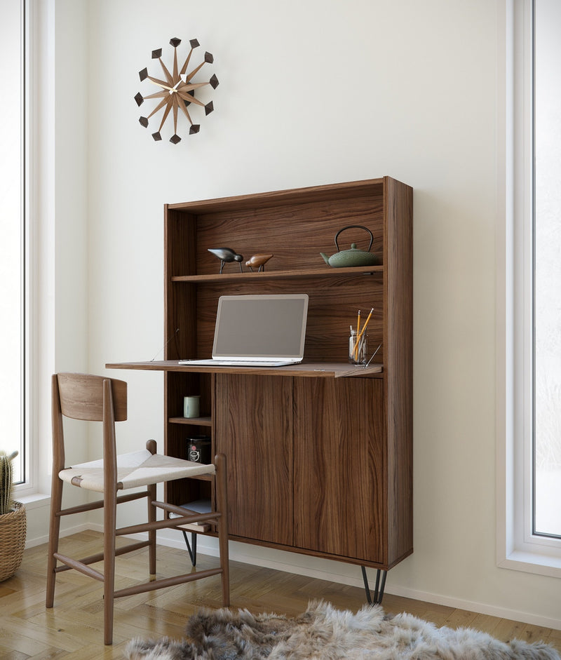 Nordika Secretary Desk Walnut The Brick