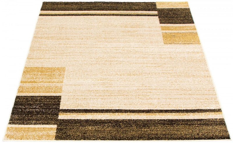 Aya Ivory-Brown Area Rug - 5'3\" x 7'3\"