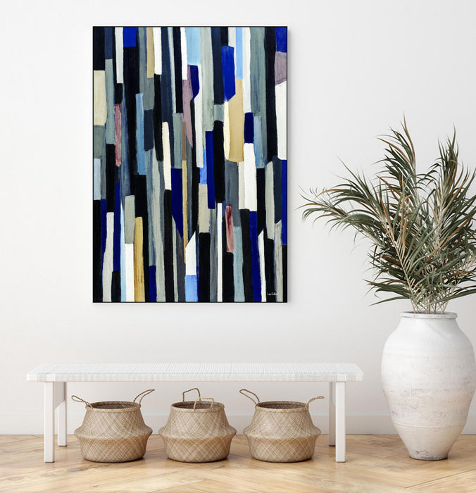 \"Modernday\" Canvas Framed Black 24x36 Wall Art