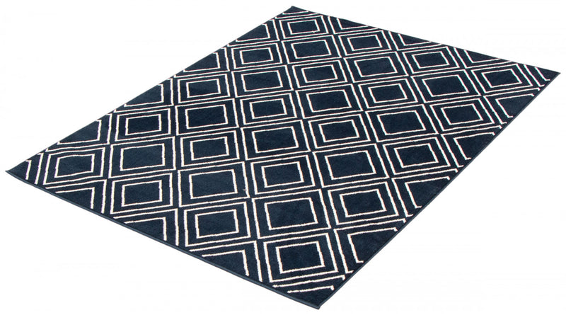 August Geod Navy-White 7'10\" x 10'2\" Area Rug