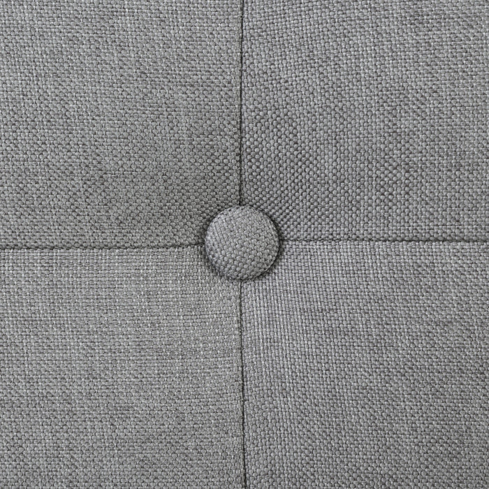 Fusion Full Complete Upholstered Bed - Soft Grey