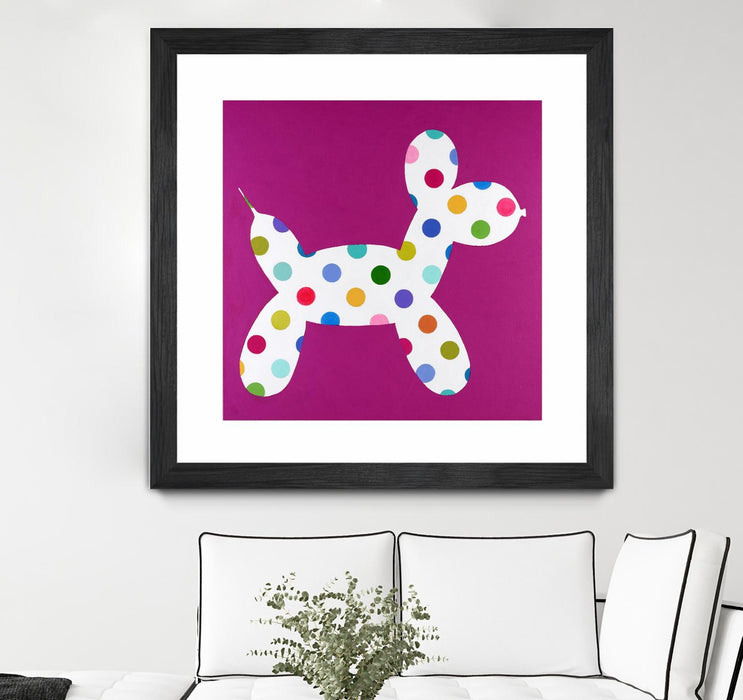 \"Dottie\" Matted and Framed Black 36x36 Wall Art